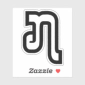 Laos / Laos Nummer 7 / 7 / ໗ (Jet/Chet) Laotiaans Sticker (Vel)