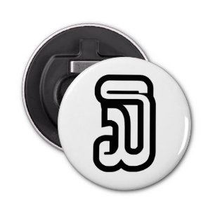 Laos / Laos Nummer drie / 3 / ໓ (Sam) Laotiaans Button Flesopener