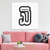 Laos / Laos Nummer drie / 3 / ໓ (Sam) Laotiaans Canvas Afdruk (Insitu (Woonkamer))