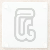 Laos / Laos Nummer drie / 3 / ໓ (Sam) Laotiaans Glazen Onderzetter (Achterkant)