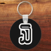 Laos / Laos Nummer drie / 3 / ໓ (Sam) Laotiaans Sleutelhanger (Voorkant)