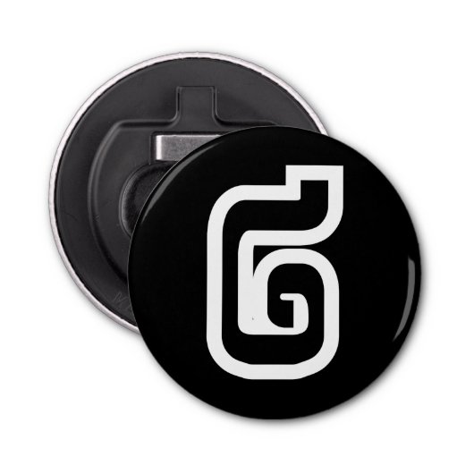 Laos / Laos Nummer twee / 2 / ໒ (Song) Laotiaans Button Flesopener (Voorkant)