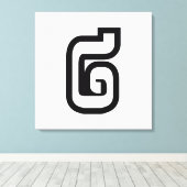 Laos / Laos Nummer twee / 2 / ໒ (Song) Laotiaans Canvas Afdruk (Insitu (Houten vloer))