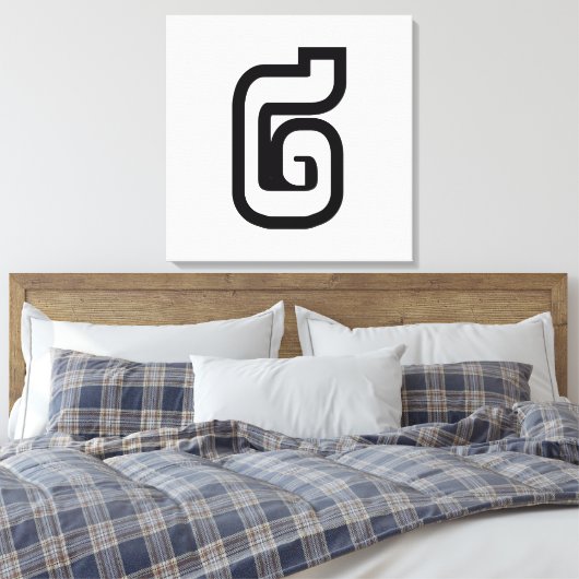 Laos / Laos Nummer twee / 2 / ໒ (Song) Laotiaans Canvas Afdruk (Insitu (Slaapkamer))