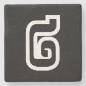 Laos / Laos Nummer twee / 2 / ໒ (Song) Laotiaans Stenen Onderzetter (Voorkant)