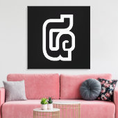 Laos / Laos Nummer vier / 4 / ໔ (zie/Si) Laotiaans Canvas Afdruk (Insitu (Woonkamer))