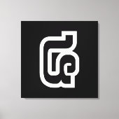 Laos / Laos Nummer vier / 4 / ໔ (zie/Si) Laotiaans Canvas Afdruk (Voorkant)