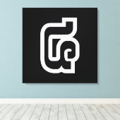 Laos / Laos Nummer vier / 4 / ໔ (zie/Si) Laotiaans Canvas Afdruk (Insitu (Houten vloer))