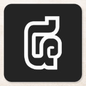 Laos / Laos Nummer vier / 4 / ໔ (zie/Si) Laotiaans Kartonnen Onderzetters (Voorkant)