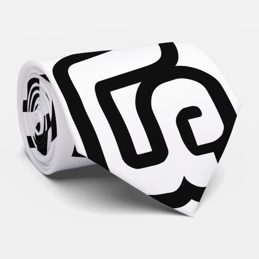 Laos / Laos Nummer vier / 4 / ໔ (zie/Si) Laotiaans Stropdas (Opgerold)