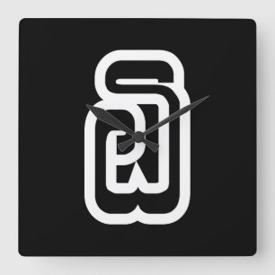 Laos / Laos nummer zes / 6 / ໖ (Ho/Hok) Laotiaans Vierkante Klok