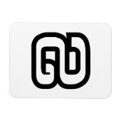 Laos / Laotiaans nummer negen / 9 / ໙ (Kao/Gao) La Magneet (Horizontaal)