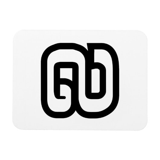 Laos / Laotiaans nummer negen / 9 / ໙ (Kao/Gao) La Magneet (Horizontaal)