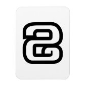 Laos / Laotiaans nummer negen / 9 / ໙ (Kao/Gao) La Magneet (Verticaal)