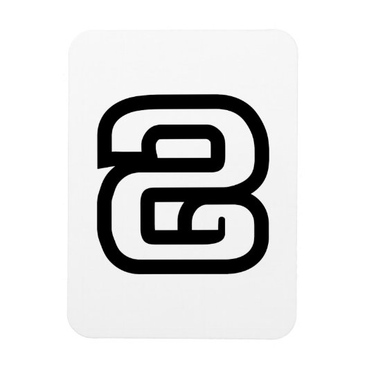 Laos / Laotiaans nummer negen / 9 / ໙ (Kao/Gao) La Magneet (Verticaal)