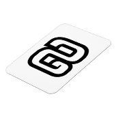 Laos / Laotiaans nummer negen / 9 / ໙ (Kao/Gao) La Magneet (Linkerzijde)