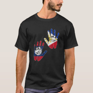 Laos Laotian Flag Filippijnen gemengd D T-shirt