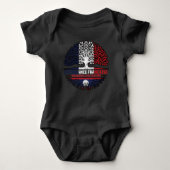 Laos Laotian French Tree Roots Flag Romper (Voorkant)