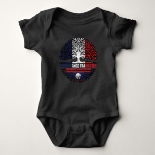 Laos Laotian French Tree Roots Flag Romper