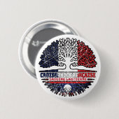 Laos Laotian French Tree Roots Flag Ronde Button 5,7 Cm (Voorkant /achterkant)