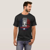Laos Laotian French Tree Roots Flag T-shirt (Voorkant volledig)
