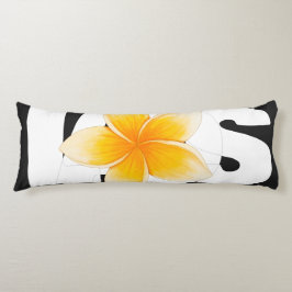 Laos Liefde Frangipani Bloem Zwart en Wit Lichaamskussen