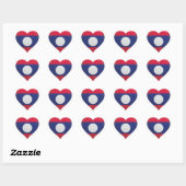 Laos liefde vlag trots hart sticker (Vel)