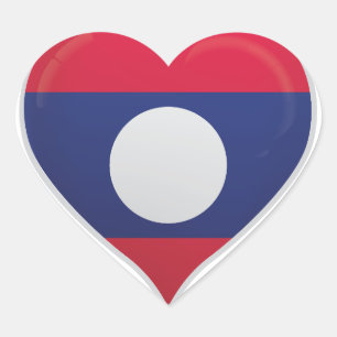 Laos liefde vlag trots hart sticker