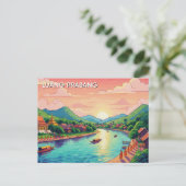Laos Luang Prabang Reizen Briefkaart (Staand voorkant)