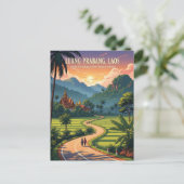 Laos Luang Prabang Reizen Briefkaart (Staand voorkant)