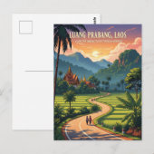Laos Luang Prabang Reizen Briefkaart (Voorkant / Achterkant)