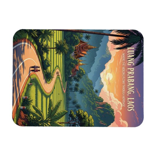 Laos Luang Prabang Reizen Magneet (Horizontaal)