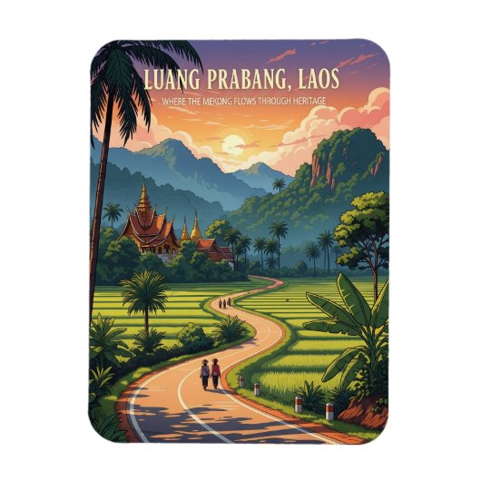 Laos Luang Prabang Reizen Magneet (Verticaal)