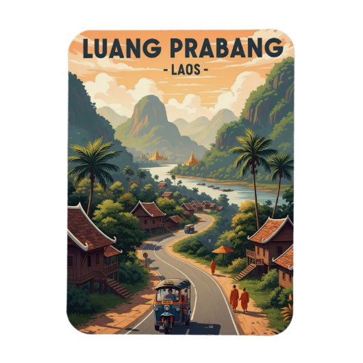 Laos Luang Prabang Reizen Magneet (Verticaal)