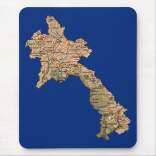 Laos Map Mousepad Muismat