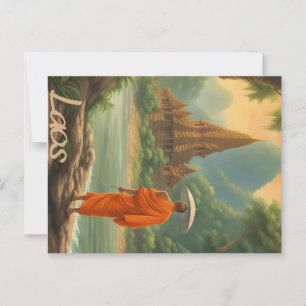 Laos Monk Briefkaart
