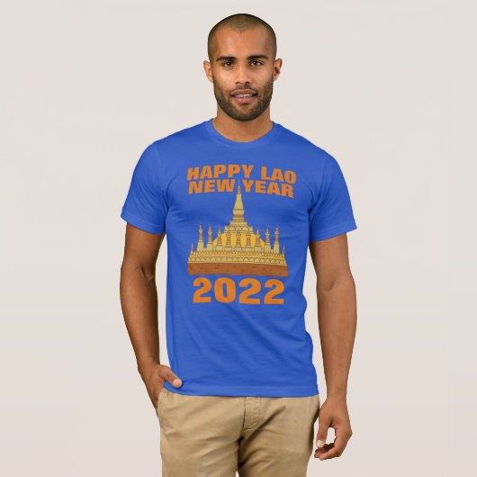 Laos nieuw jaar Vientiane 2022 T-shirt (Voorkant volledig)