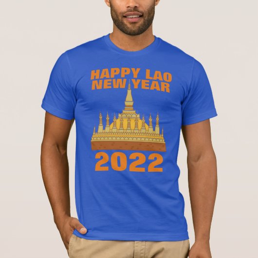 Laos nieuw jaar Vientiane 2022 T-shirt (Voorkant)