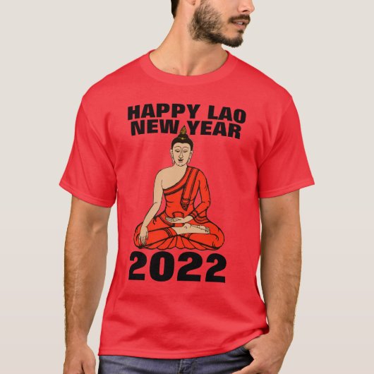 Laos nieuwjaar Boeddha 2022 T-shirt (Voorkant)