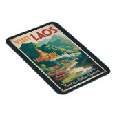 Laos Pha That Luang Illustratie Reis Kunst Magneet (Rechterzijde)