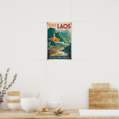 Laos Pha That Luang Illustratie Reis Kunst Poster (Keuken)