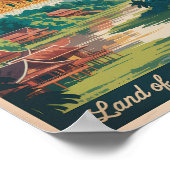 Laos Pha That Luang Illustration Travel Art Poster (Hoek)