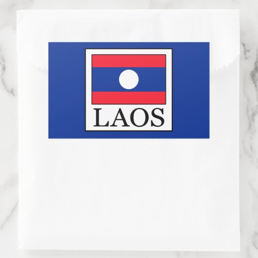 Laos Rechthoekige Sticker (Tas)