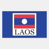 Laos Rechthoekige Sticker (Voorkant)