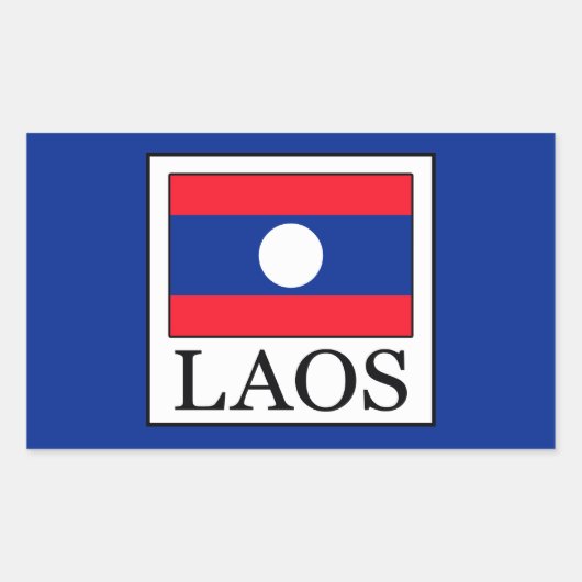 Laos Rechthoekige Sticker (Voorkant)