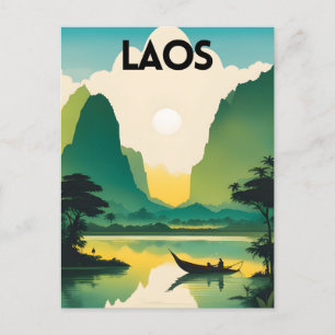 Laos Reizen Briefkaart