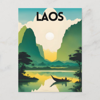 Laos Reizen Briefkaart