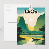 Laos Reizen Briefkaart (Voorkant / Achterkant)