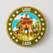 Laos Ronde Button 7,6 Cm (Voorkant)