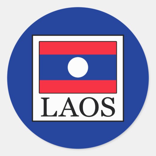 Laos Ronde Sticker (Voorkant)